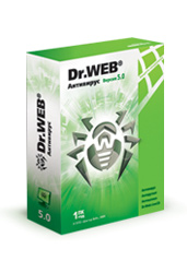 Купить Dr.Web® Anti-virus for Windows, лицензия на 5 ПК, на 1 год